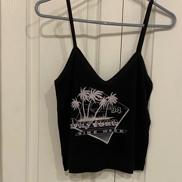 Vintage 1994 Daytona Bike Week crop tank top w/ front & back graphic designs . - Picture 3 of 4